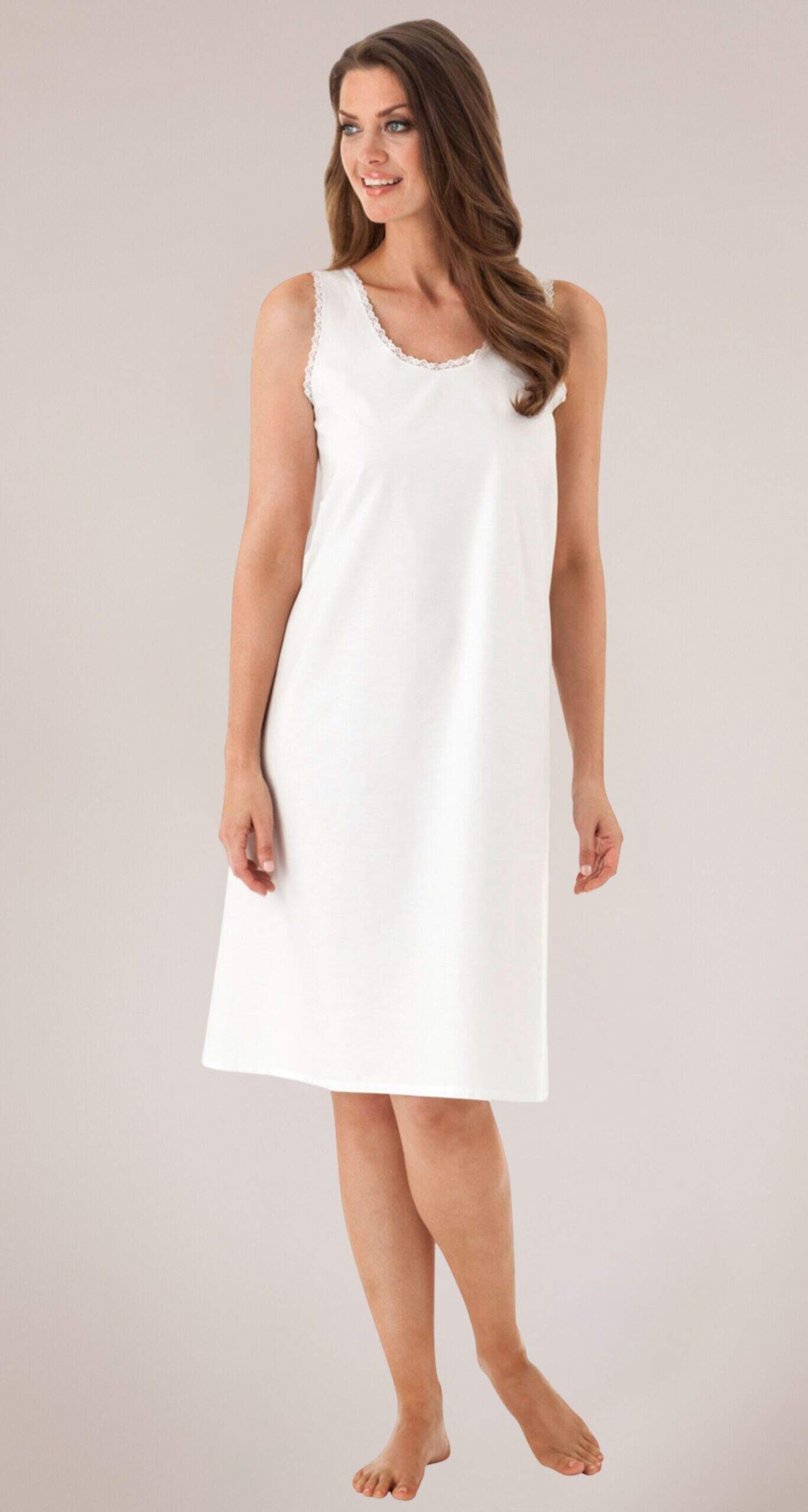 dress slip Midi Slip Dress in White main image 1