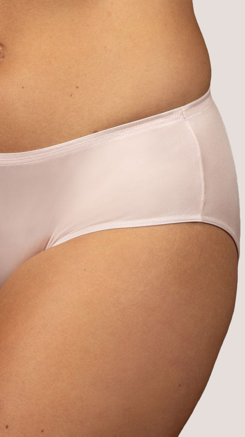 Nylon Hidden Elastic Hipster Panty in Blush