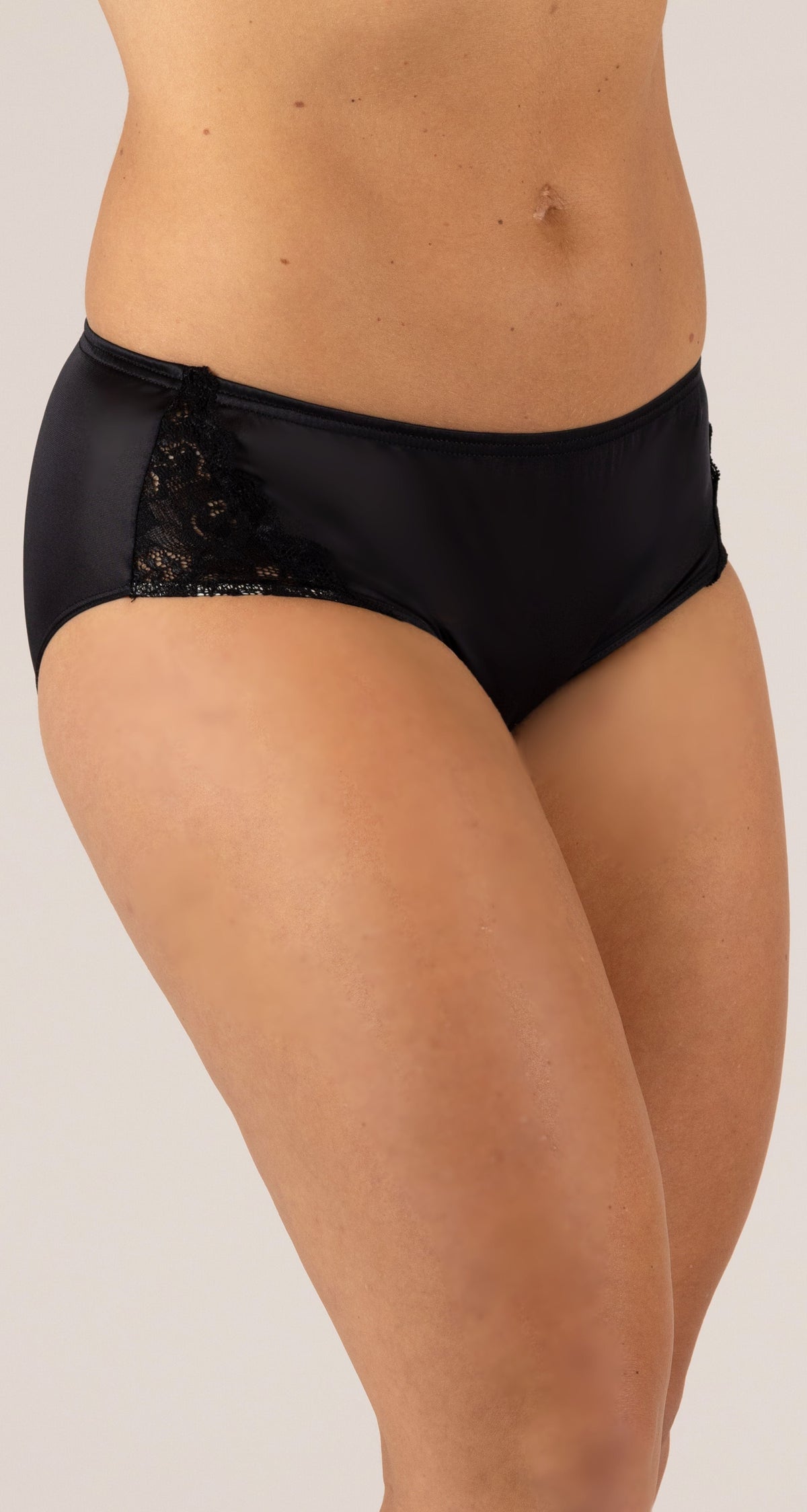 Shadowline® Nylon Hipster Panty With Lace