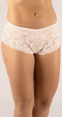 Lace Cheeky Panty Blush Front View