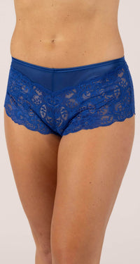 Lace Cheeky Panty Navy Front View
