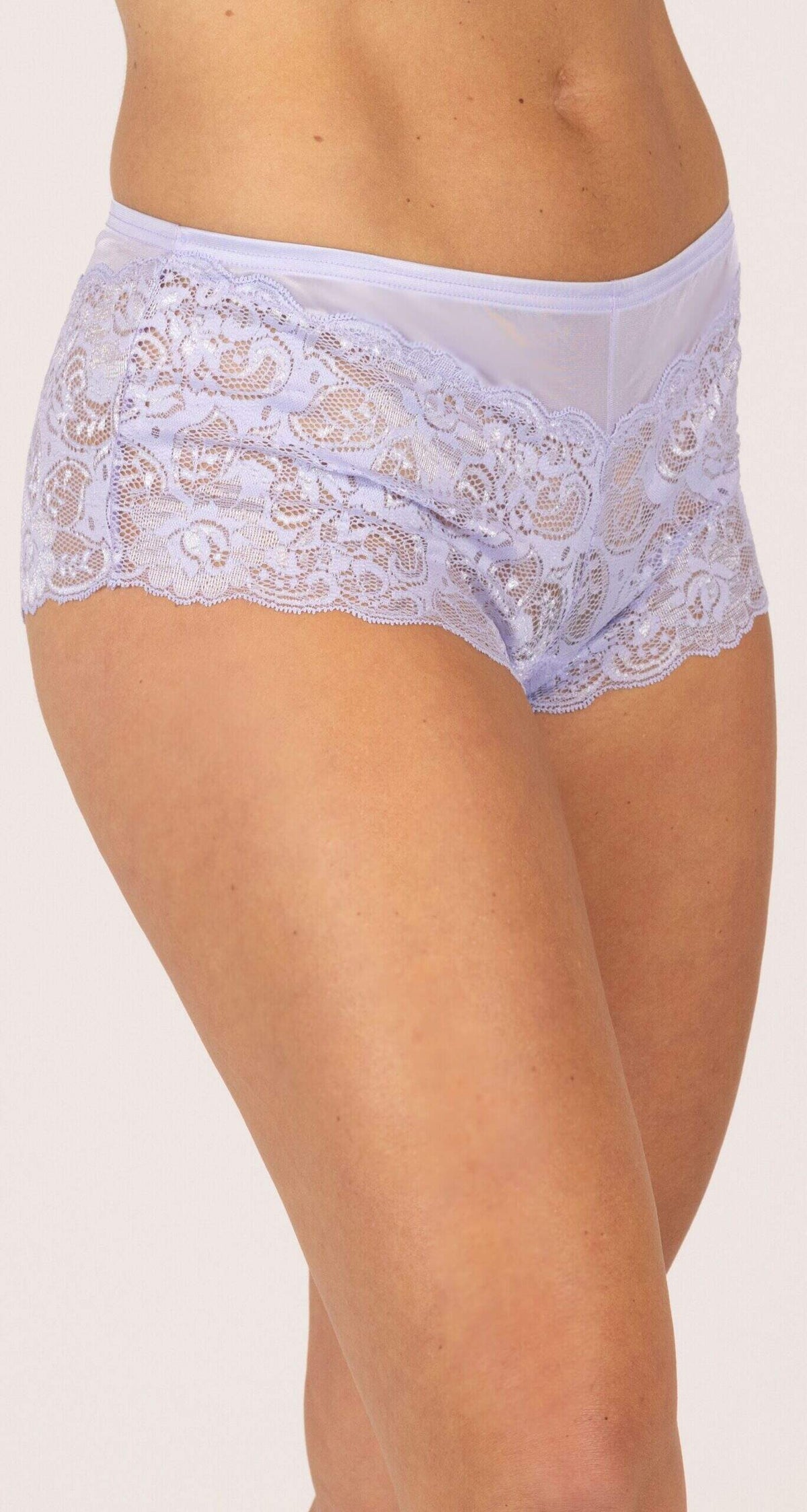 Lace Cheeky Panty Peri Frost Front View