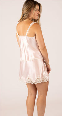 15 Inch Rochelle Satin Half Slip with Matching Camisole