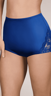 17082 Full Brief Panty with Lace in Navy Front View