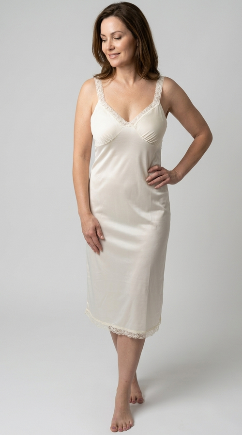 Ivory Slip on Grey Background