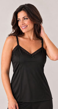 Shadowline® Lace Trim Adjustable Strap Nylon Camisole