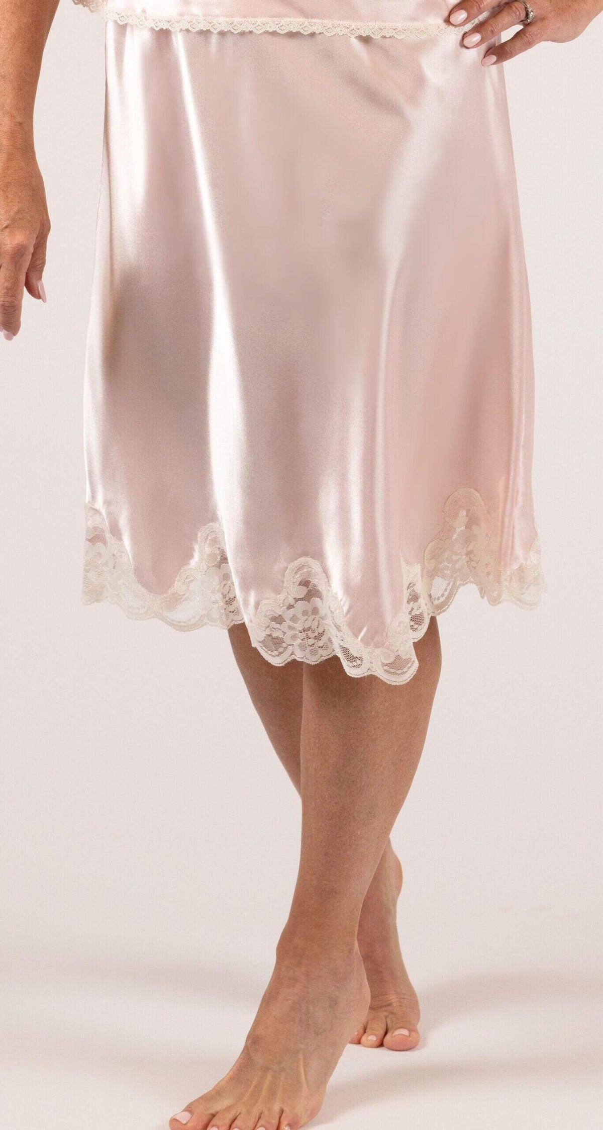 Blush 23 Inch Rochelle Satin Half Slip