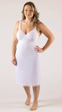 27014 White nylon slip