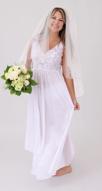 Silhouette Long Gown in our newest Diamond White bridal collection