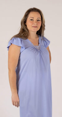 Lilac Cherish Cap Sleeve Long 50" Nightgown