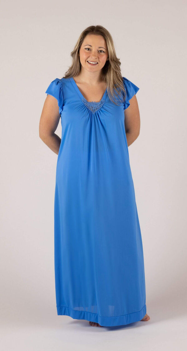 Sapphire Cherish Cap Sleeve 50" Long Nightgown