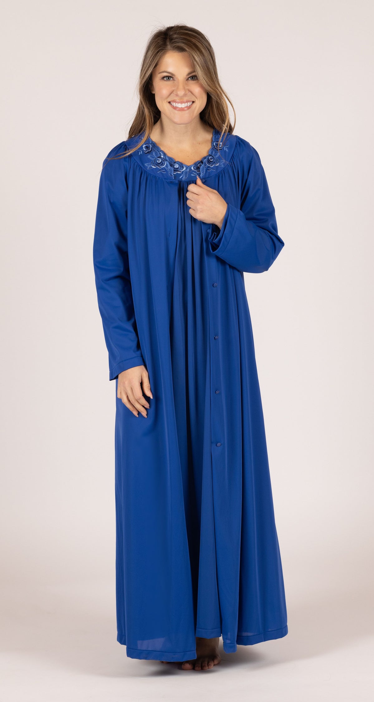 Petals Long Sleeve Long Nightgown and Robe Set Sold Separately