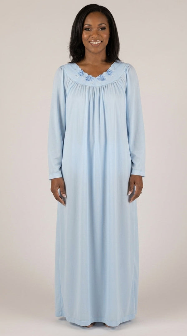 Woman in Long Bluebell Gown 33280
