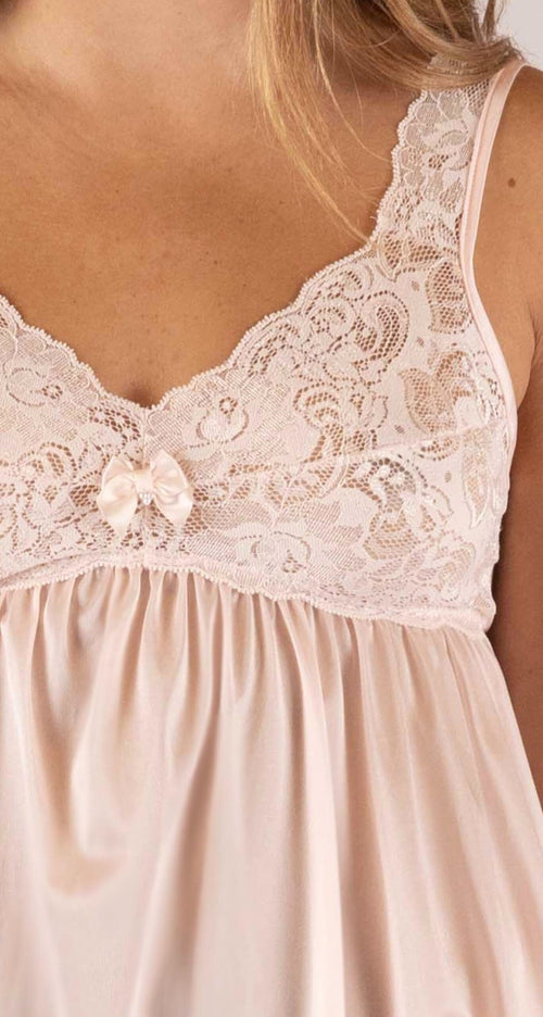 Blush Detail Silhouette Lace Vintage Babydoll Nightie