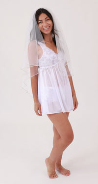 Diamond White Silhouette Lace Vintage Babydoll Nightie in our new Bridal Collection