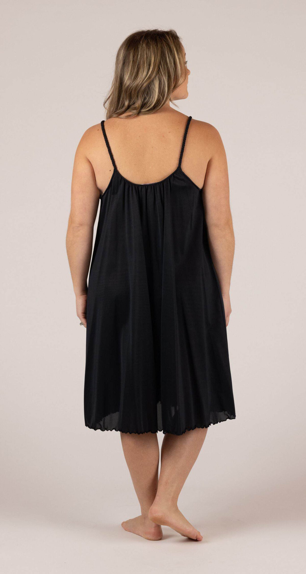 38" Short Braided Strap Nightgown Back