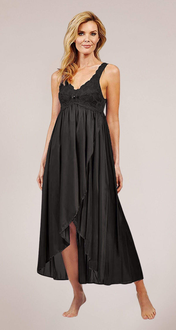 Black Tulip Hemline 53 Inch Nightgown