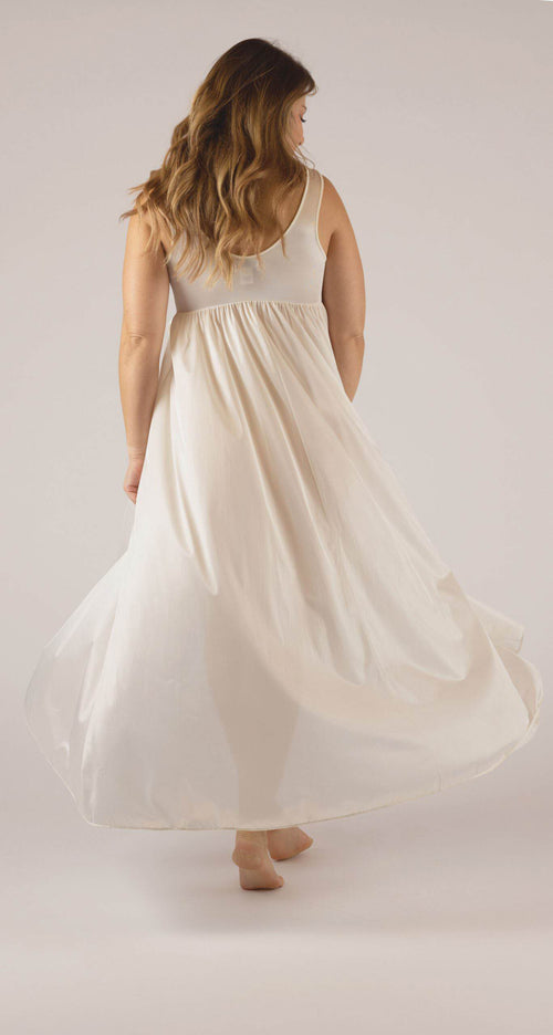 Ivory Tulip Hemline Nightgown Back