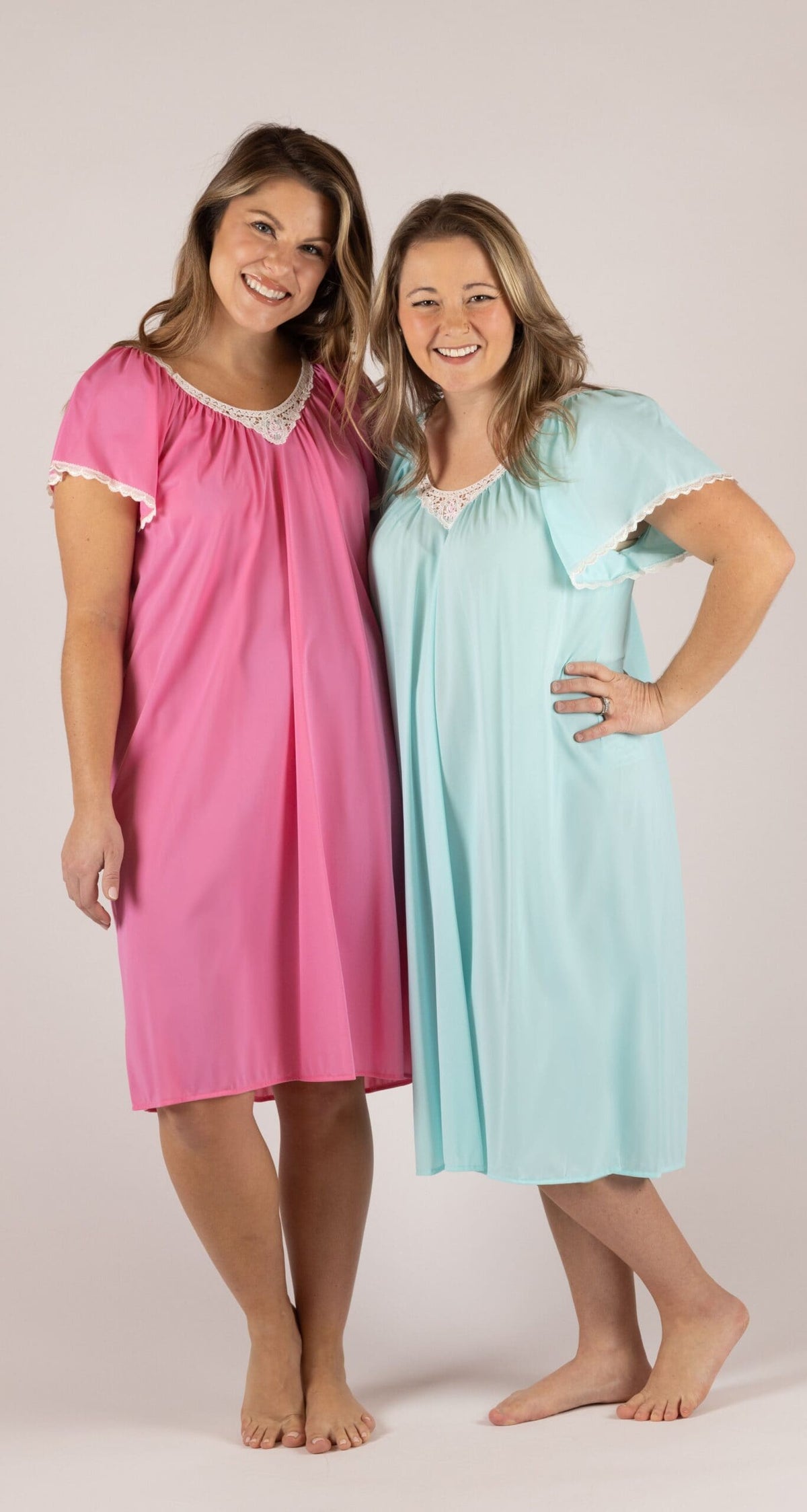 Cameo Flutter Sleeve 40" Short Nightgown