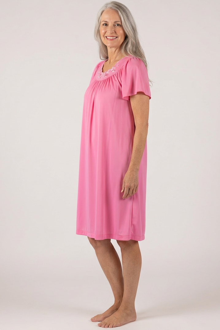 Shadowline® Petals Flutter Sleeve Short Nightgown
