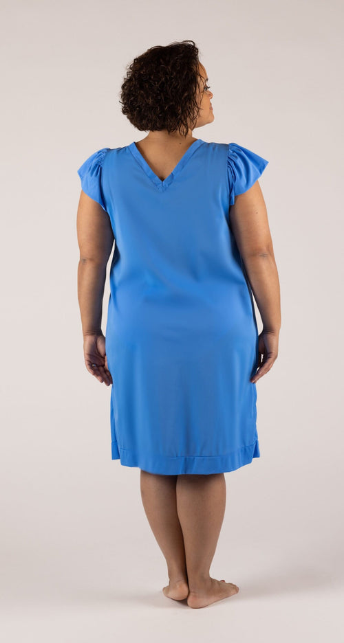 Cherish Cap Sleeve 38" Short Nightgown Back View