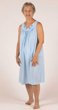 Bluebell Petals Sleeveless Short Nightgown