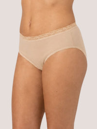 Dixie Belle® Cotton Hipster Panty with Lace Waistband