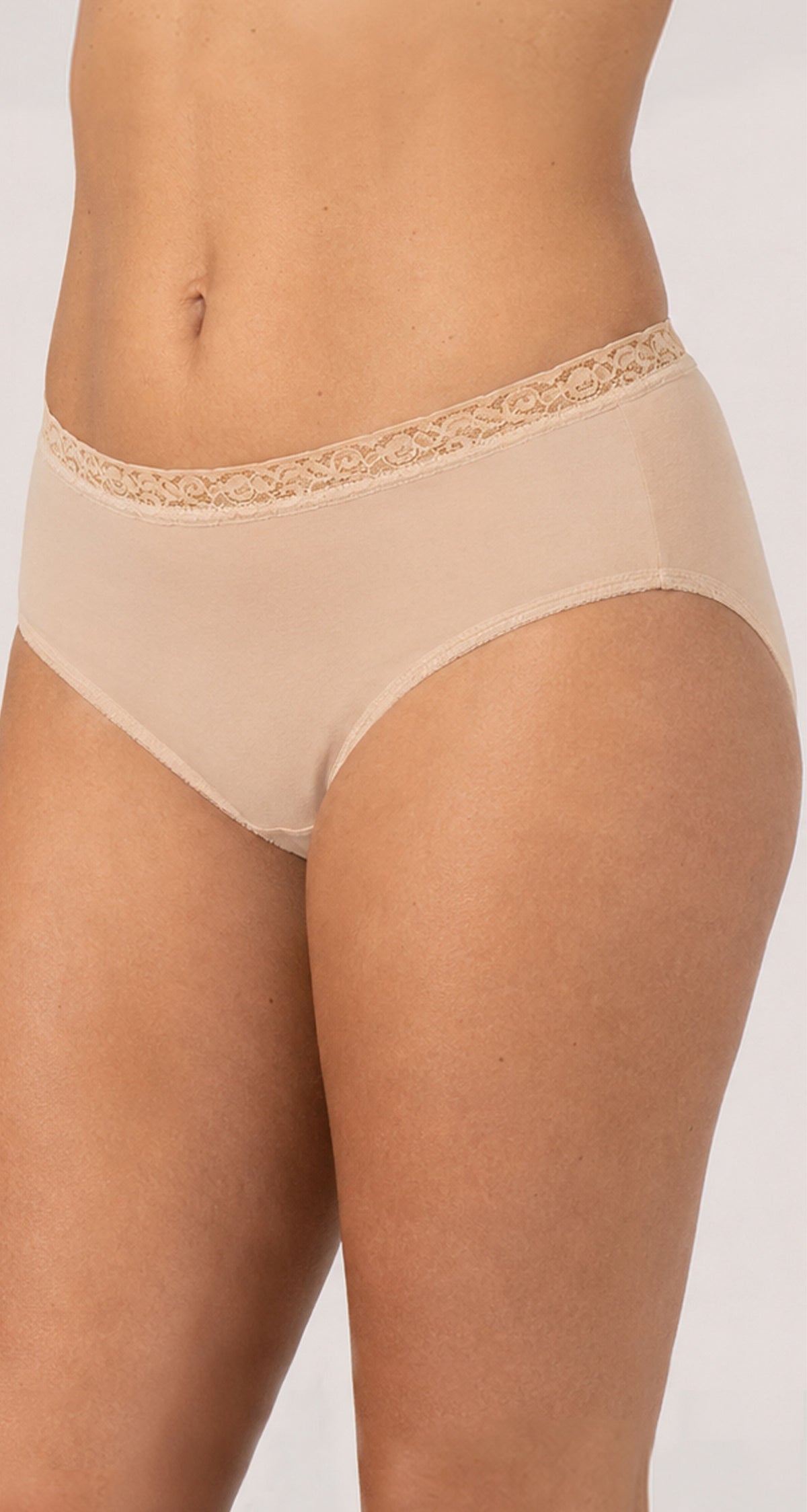 Dixie Belle® Cotton Hipster Panty with Lace Waistband