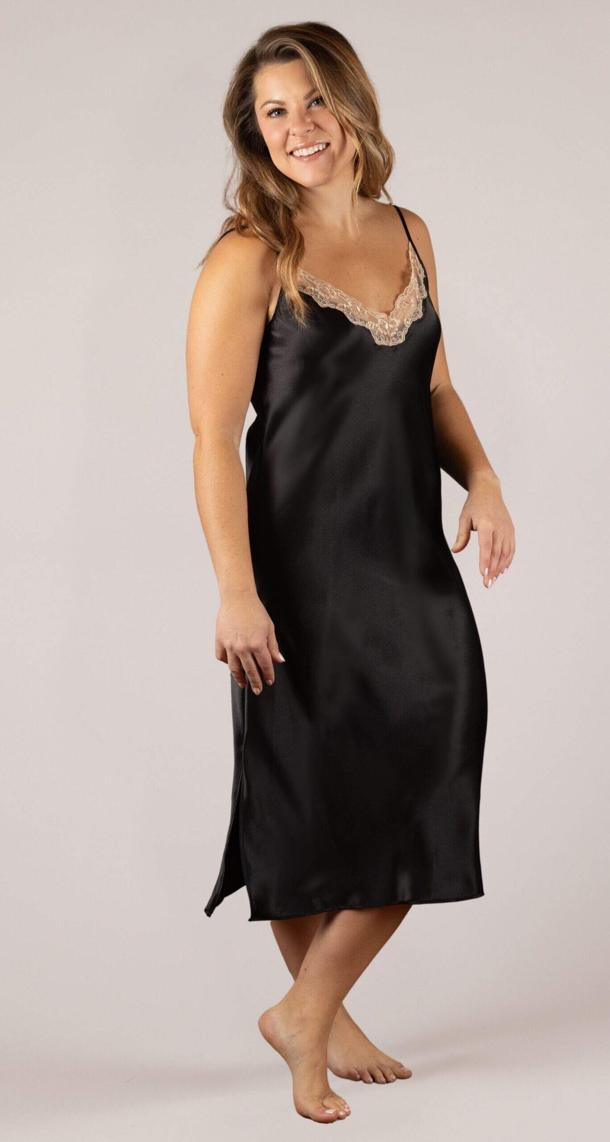 Charming Satin Ballet Nightgown Shadowline Lingerie Charming Satin Ballet Nightgown Shadowline Lingerie