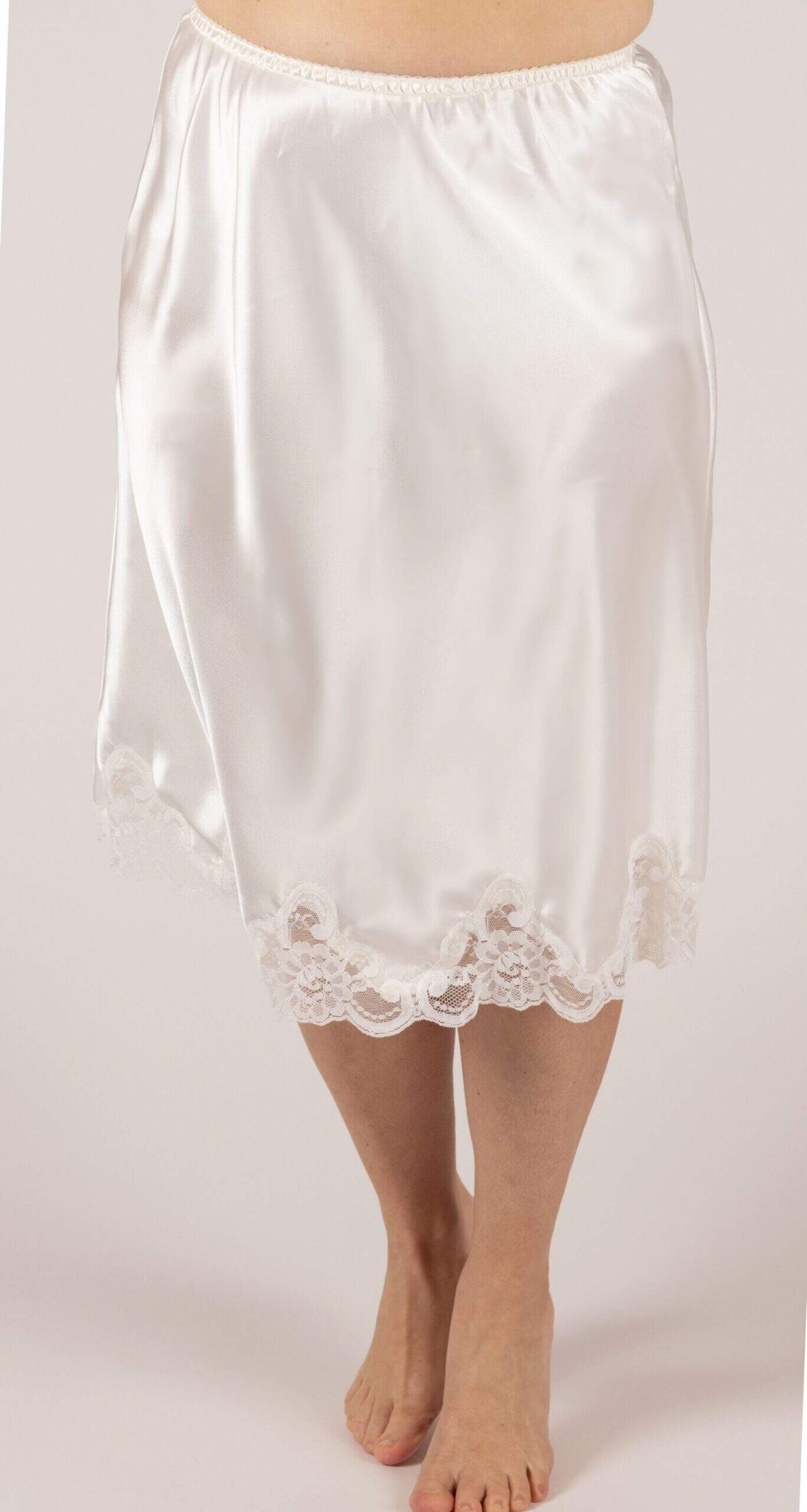 Ivory 23 Inch Rochelle Satin Half Slip