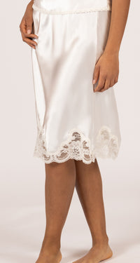 Rochelle Satin 23" Half Slip in Ivory