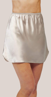 Taupe Satin 15" Half Slip