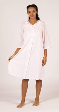 Pink Flutter Sleeve Gown & Short Robe Set