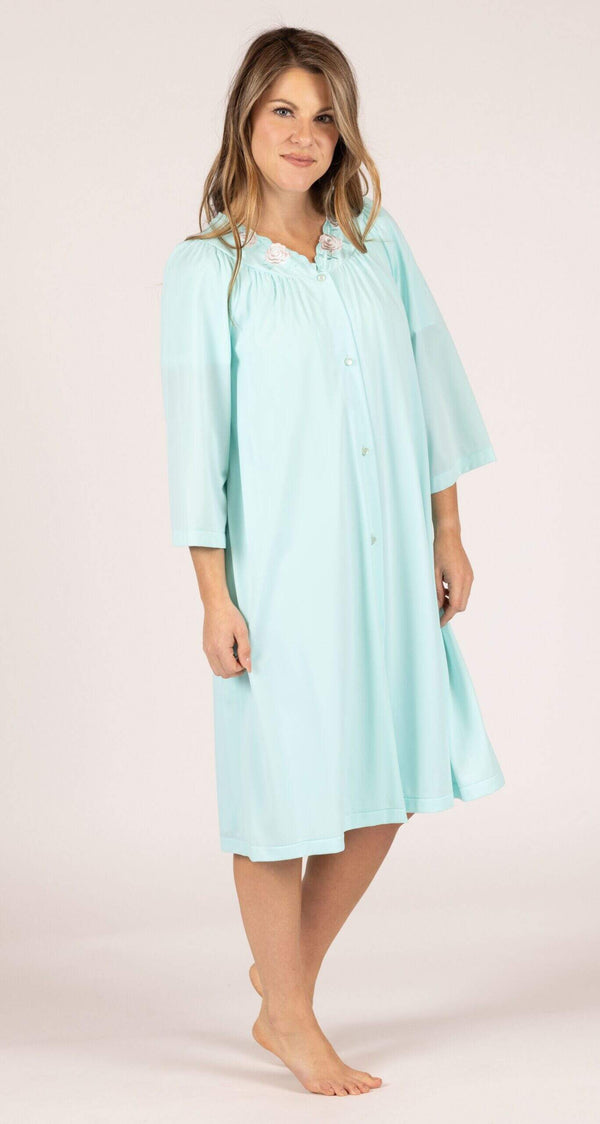 Seafoam Flutter Sleeve Gown & Short Robe Set