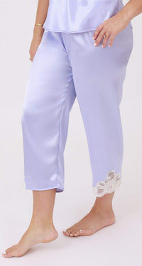 Rochelle Satin Sleep Capri in Lilac