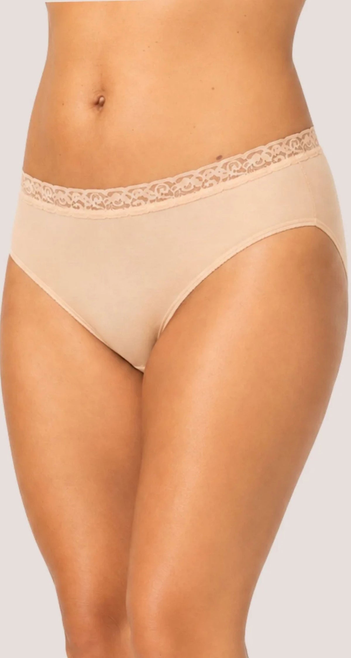 Dixie Belle® Nylon Hipster Panty with Lace Waistband