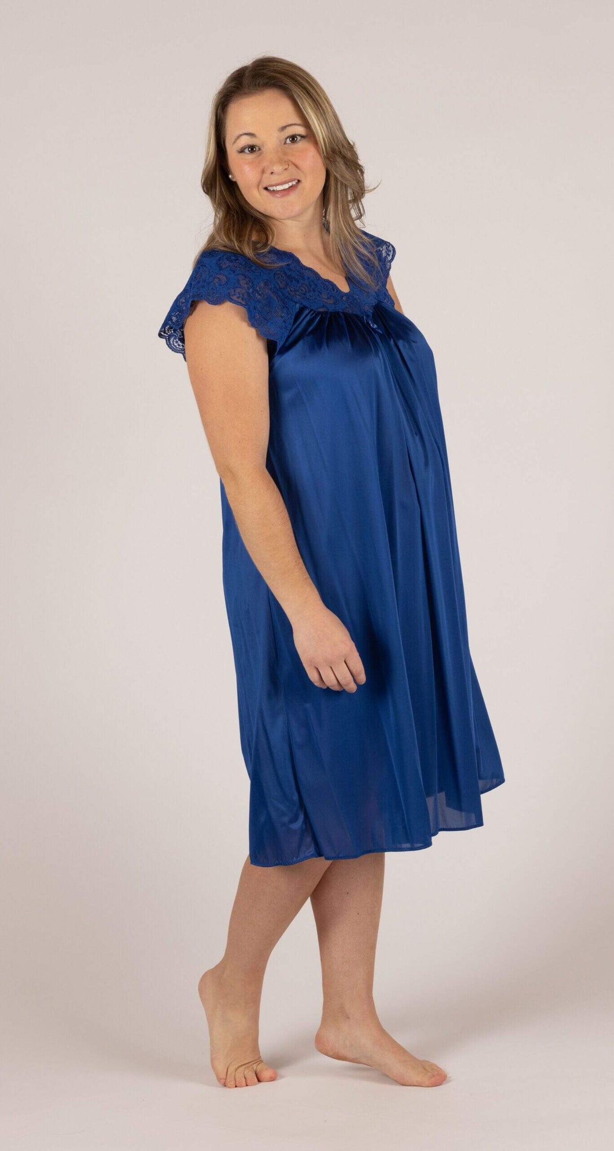 Women's Short Cap Sleeve Nightgown | Shadowline Shadowline Lingerie Women's Short Cap Sleeve Nightgown | Shadowline Shadowline Lingerie