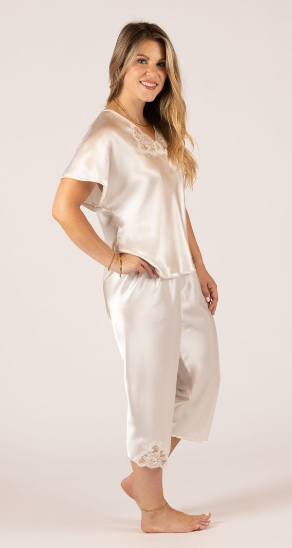Rochelle Sleep Capri Set in Ivory Pieces Sold Separately