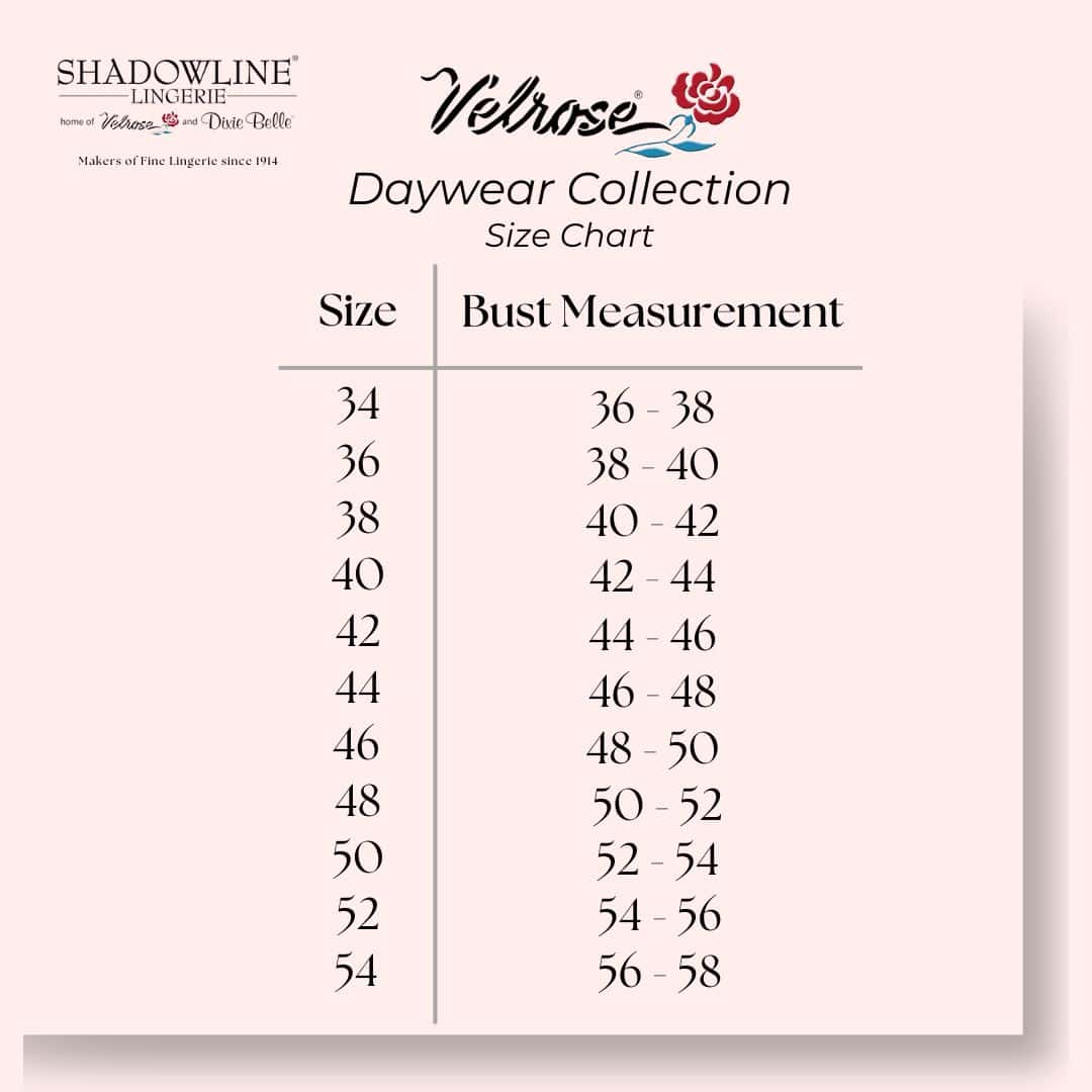 Velrose size chart