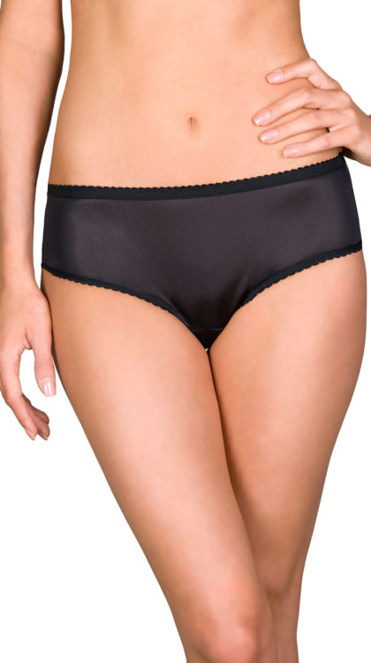 Women's Shadowline 17032P Plus Size Hidden Elastic Nylon Classic Brief Panty  (Red 8) 