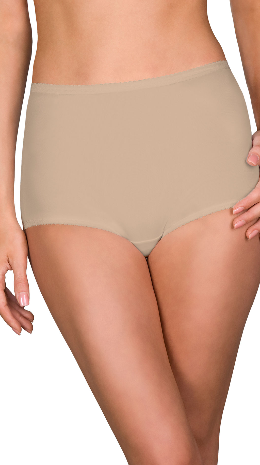 Comfort Soft Cotton Plus Size Underwear High-Cut Brief Panty 3 Pack