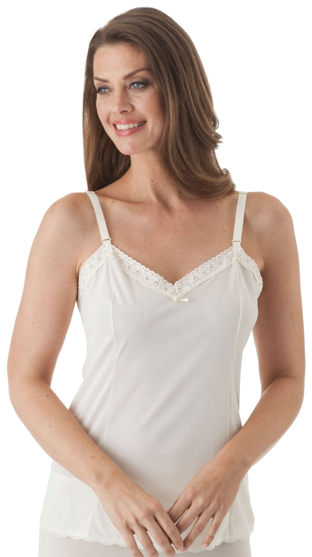 Crepeon Women's Cotton Camisole Ladies Slip Adjustable Strap