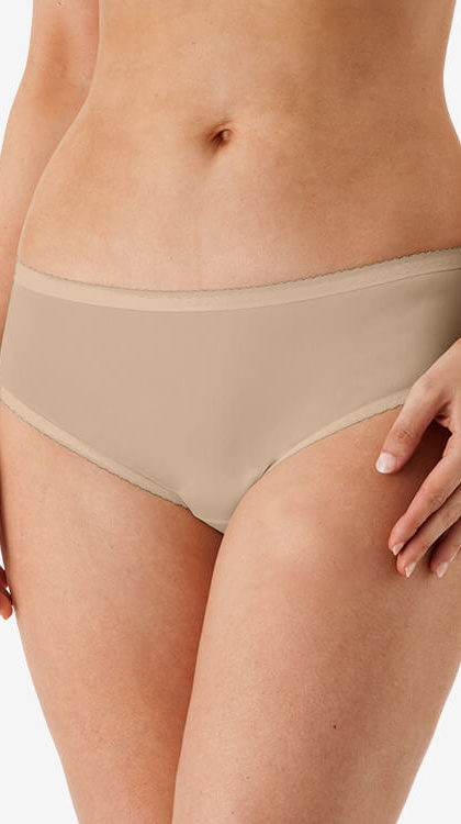 2 Non-trace Female Underwear Ladies Underwear Ice Silk Women Briefs Pants  (Off White/Pink) US Size - ASNL Magasin