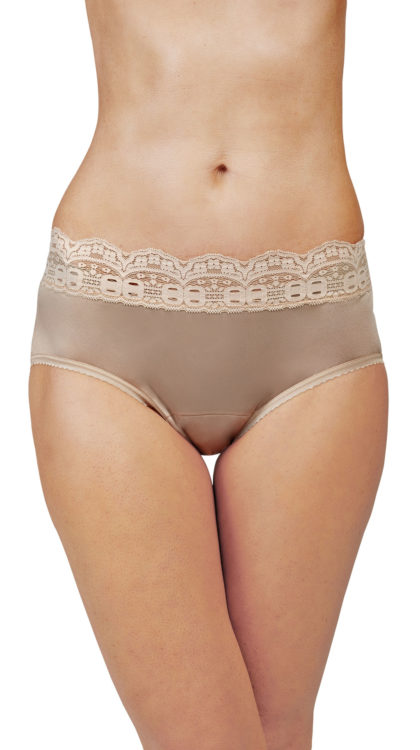 Shadowline Women's Nylon Hidden Elastic Hipster Panty 3-Pack, Blush