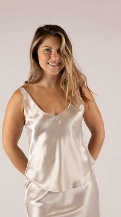 22091 Taupe Wide Strap Cami