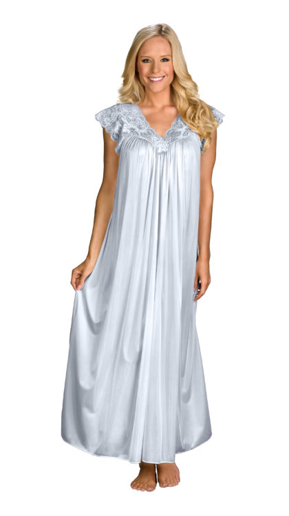 BeautyIn Women's Satin Nightgown Plus Size Solid Long Slip Sleep