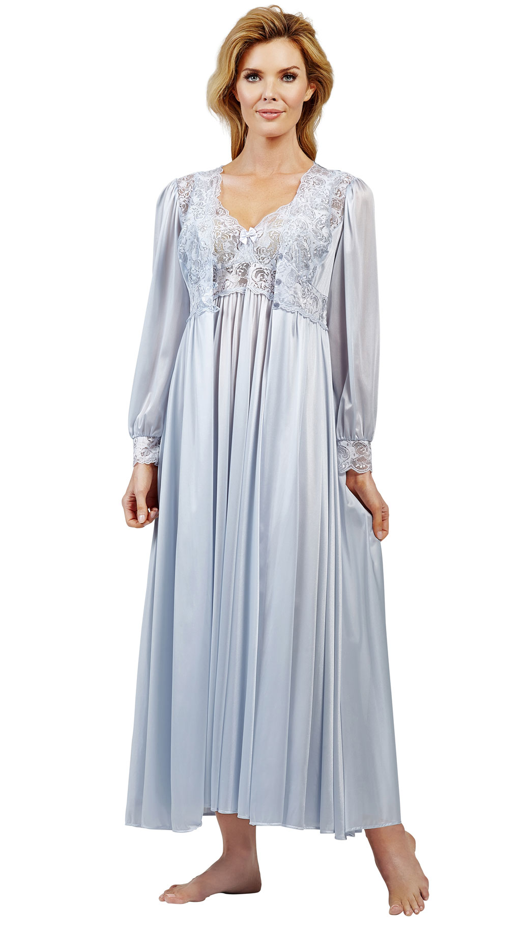 Bridal Nightgown and Robe Set Wedding Robes Lace Peignoir Bridal