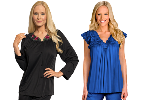 TWINNIS Women's Plus Size Pajamas Set Button Down Night Shirt Soft Pjs  Lounge Sets,Black,2XL