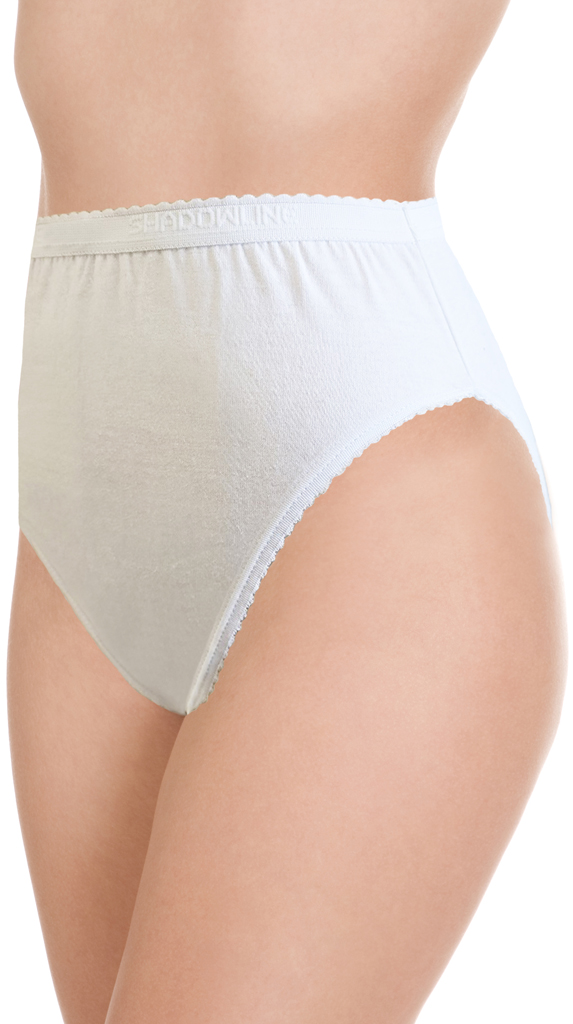 Women's White Cotton High Cut Panties