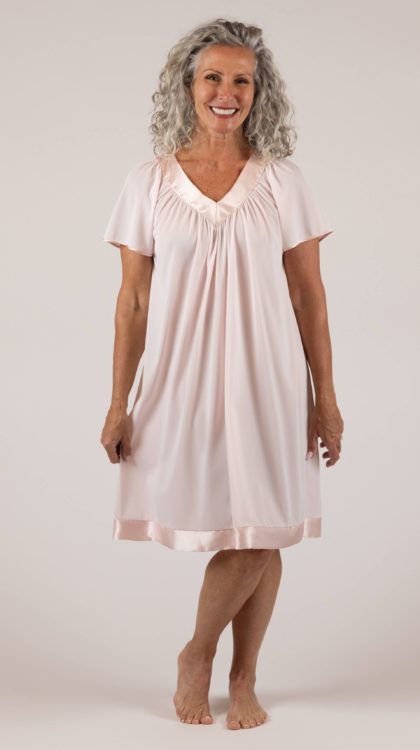 Satin Touch Short Sleeve Nightgown